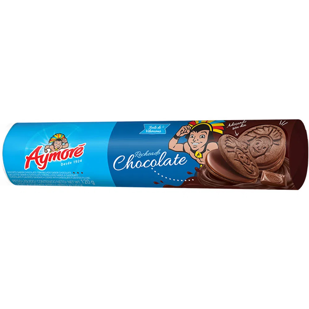 BISCOITO AYMORE RECHEADO CHOCOLATE 140G