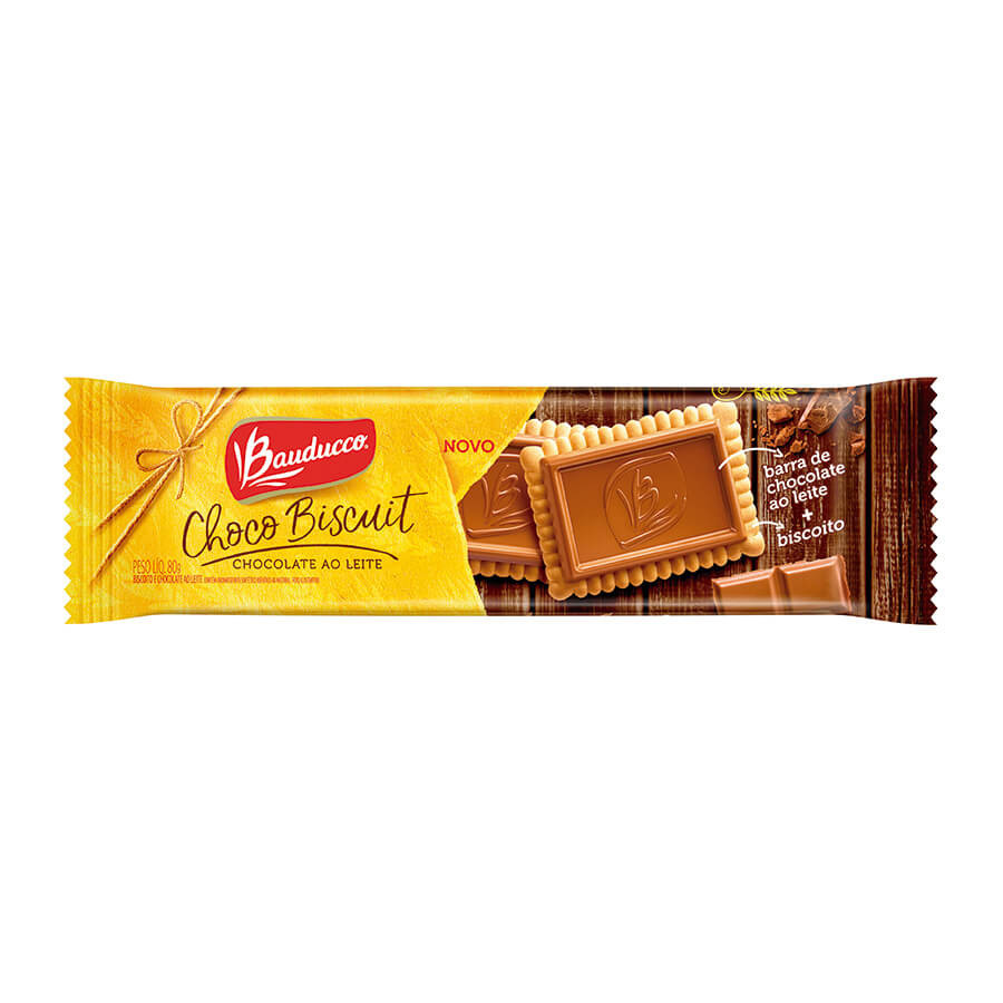 BISCOITO BAUDUCCO CHOCOBISCUIT AO LEITE 80G