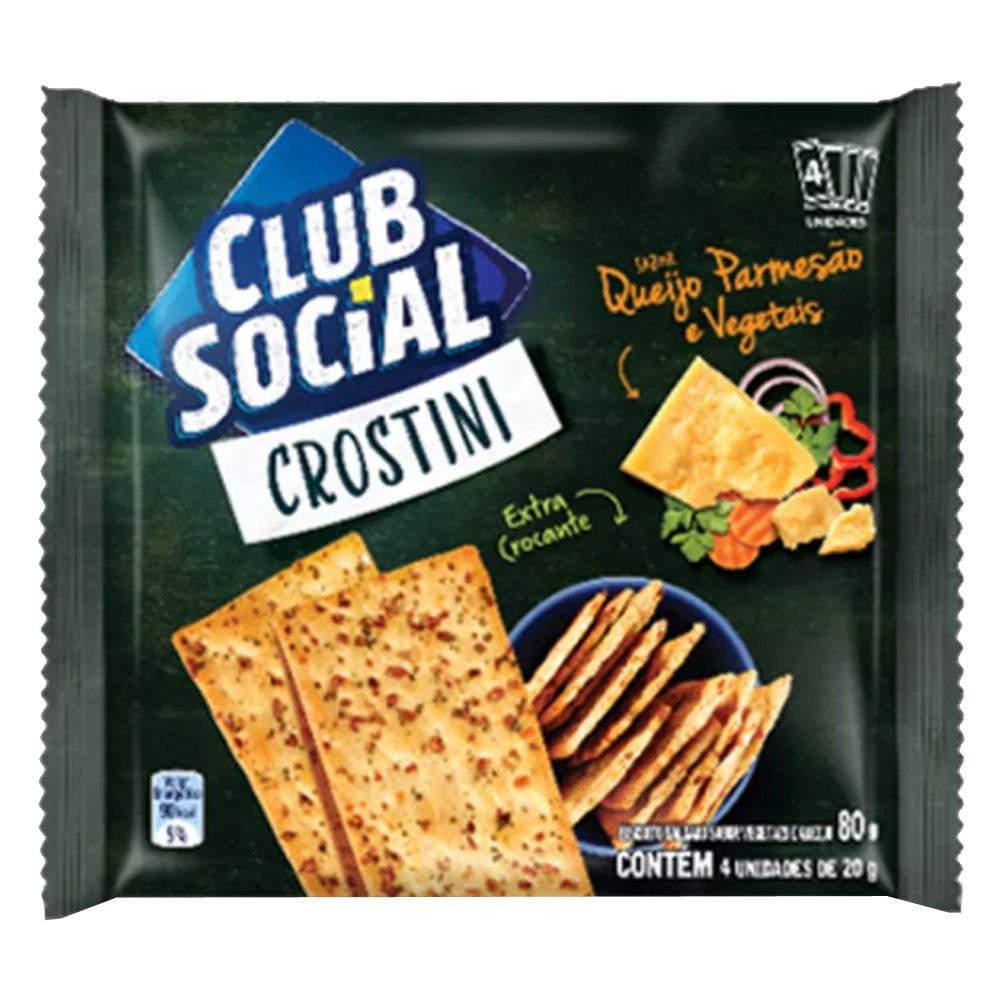 BISCOITO CLUB SOCIAL CROSTINNI TOMATE SECO 80G