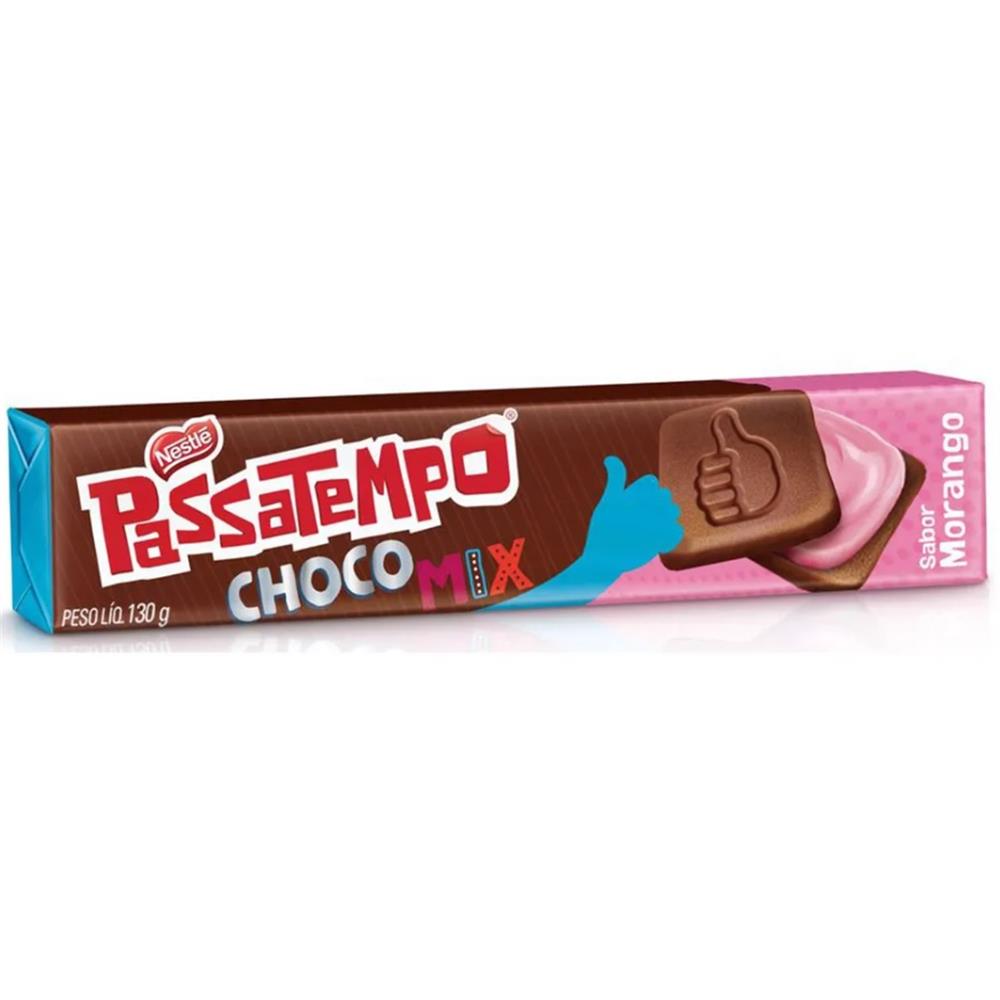 BISCOITO NESTLE PASSATEMPO RECHEADO CHOCOMIX 130G
