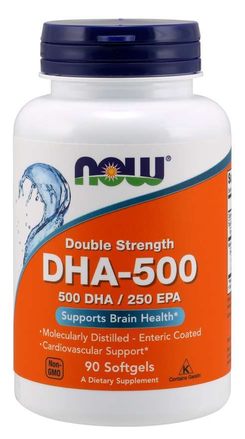 DOUBLE STRENGTH DHA 500 NOW 90SOFTGELS