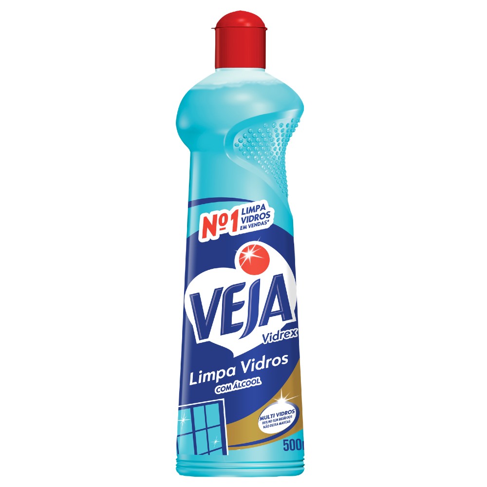 LIMPEZA VEJA VIDREX TRADICIONAL COM ÁLCOOL 500ML