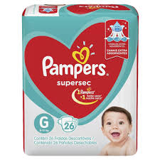 [150925] Fralda Pampers Supersec G com 26un